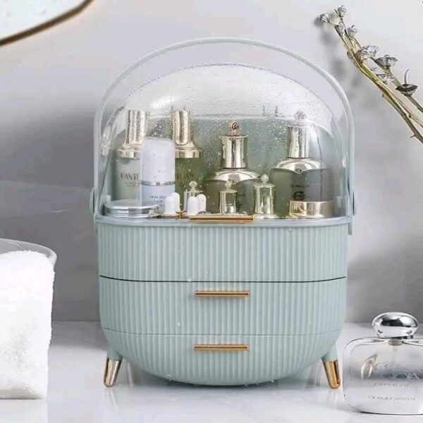Dust-Proof Large Capacity Makeup Storage Box With Handle - Image 3